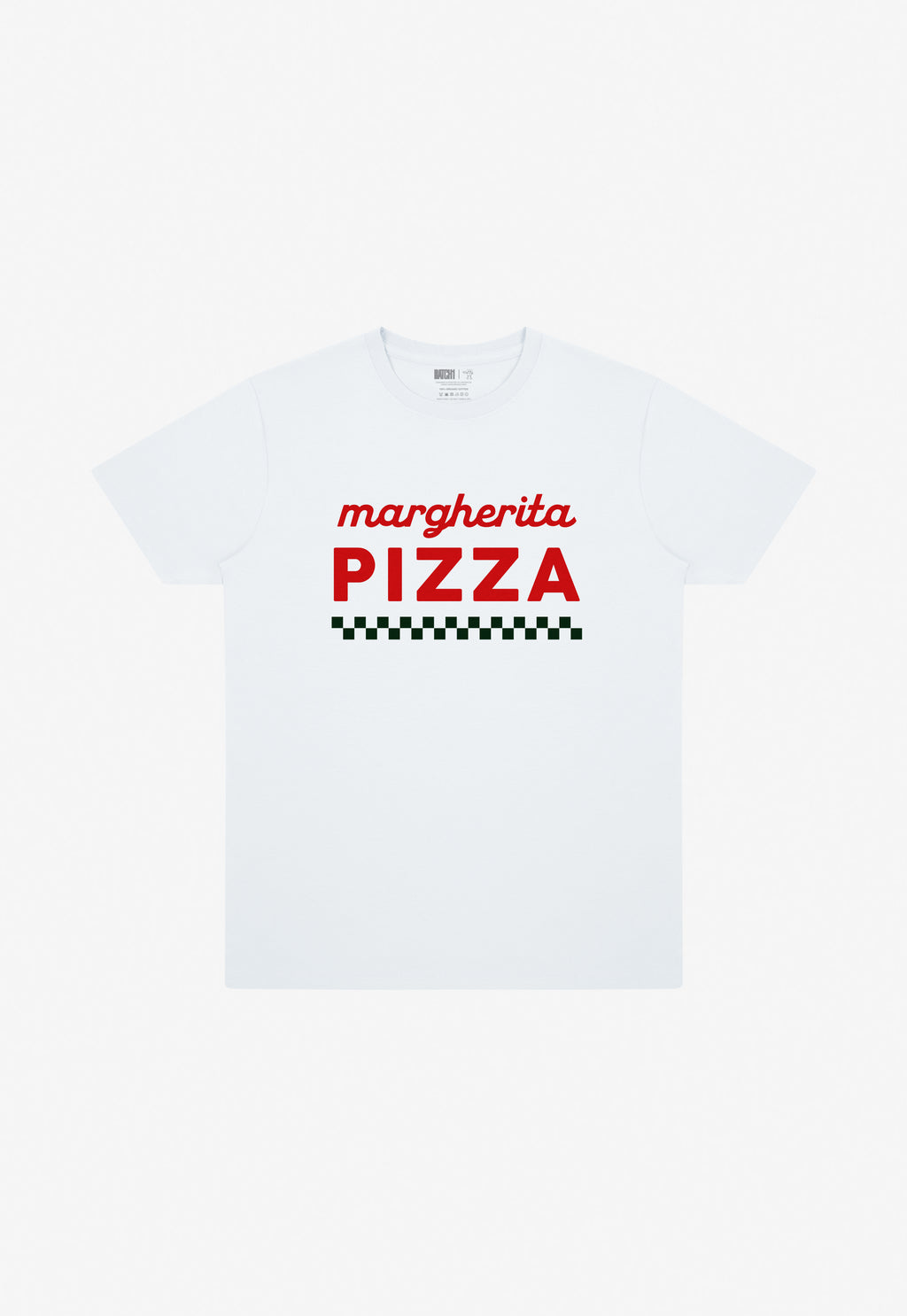 Margherita Pizza Slogan T-Shirt In White