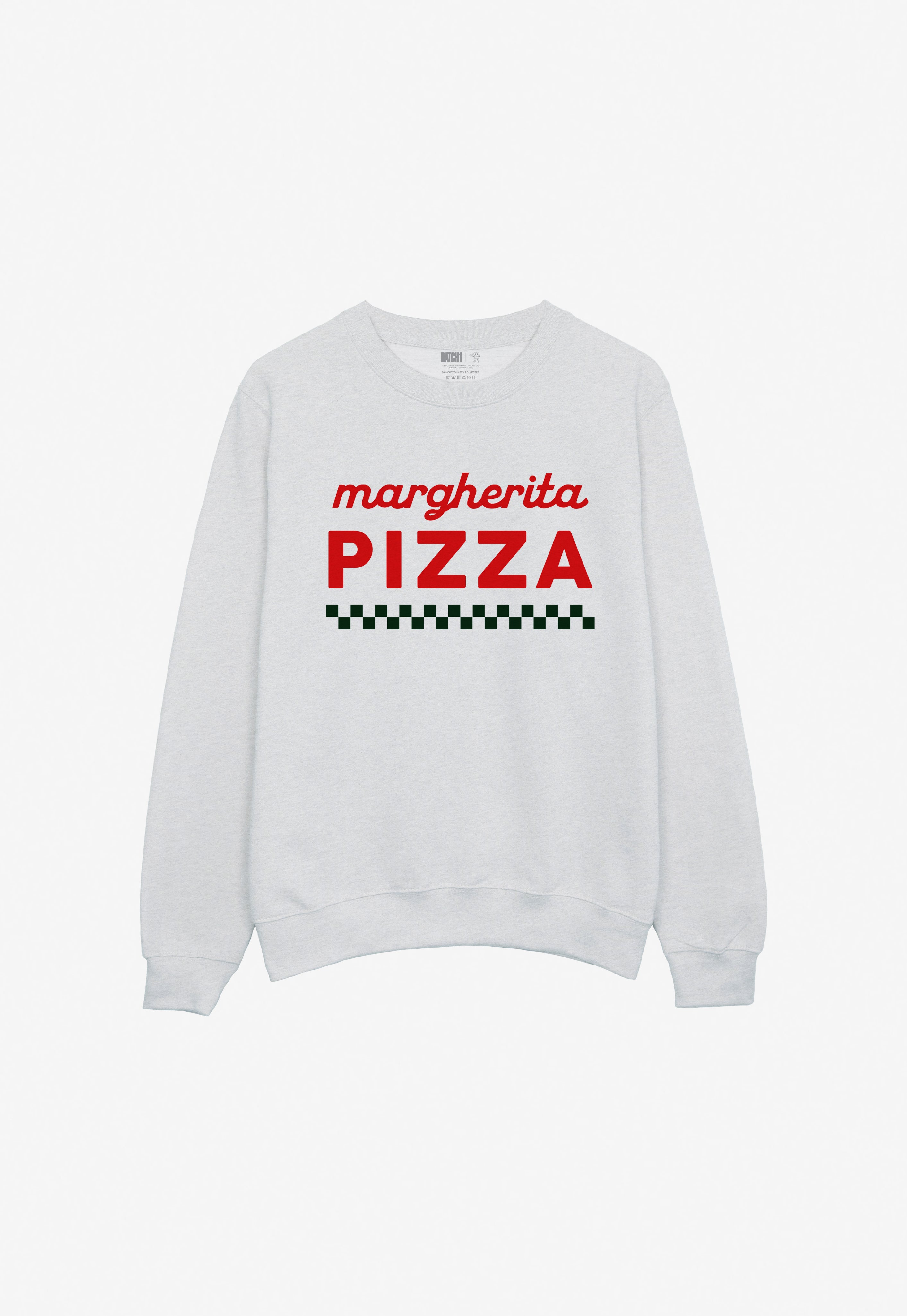 Margherita Pizza Sweatshirt in Ash