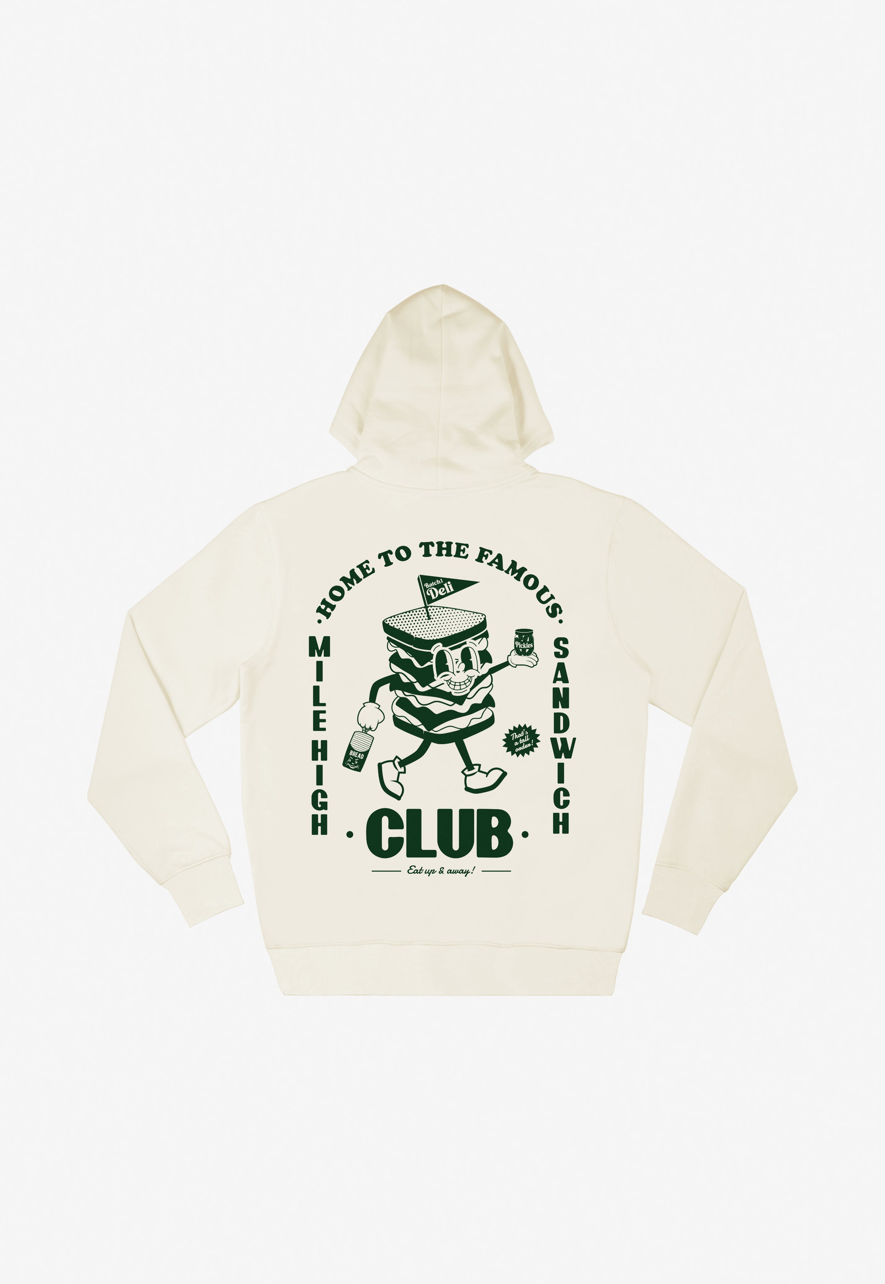 Mile High Sandwich Club Hoodie in Vanilla
