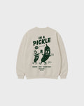 In a Pickle Oversized Sweatshirt in Stone