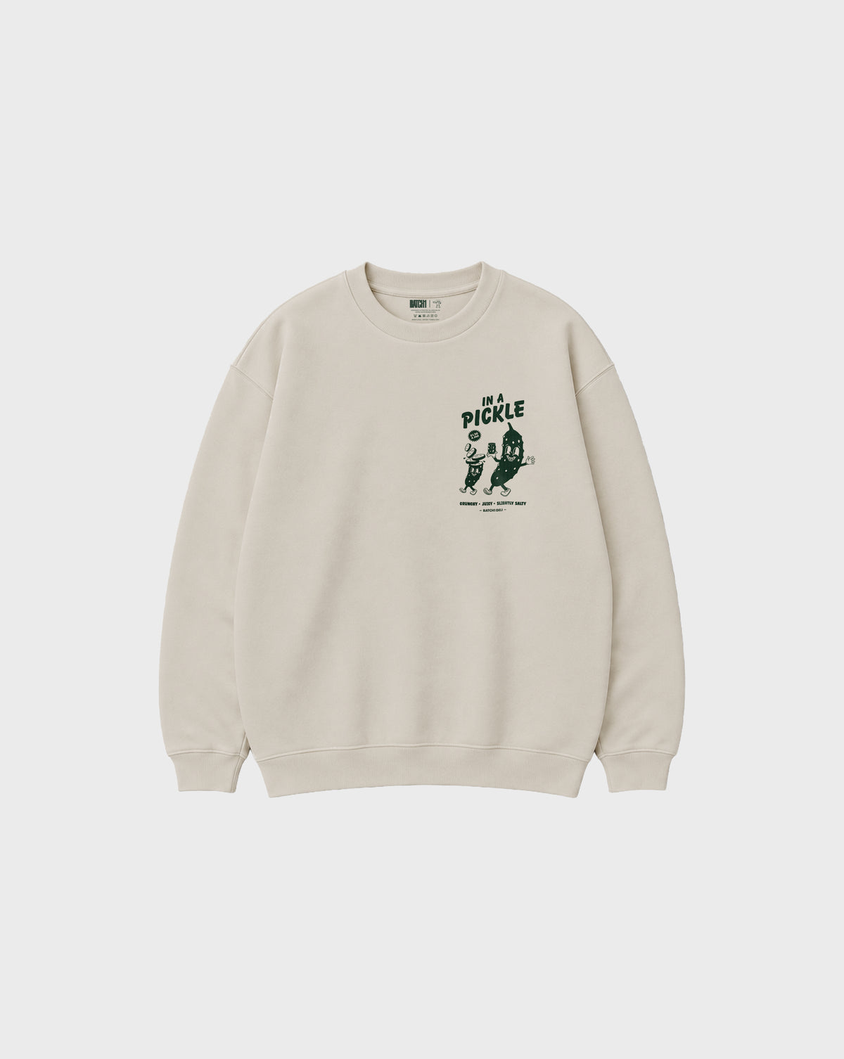 In a Pickle Oversized Sweatshirt in Stone
