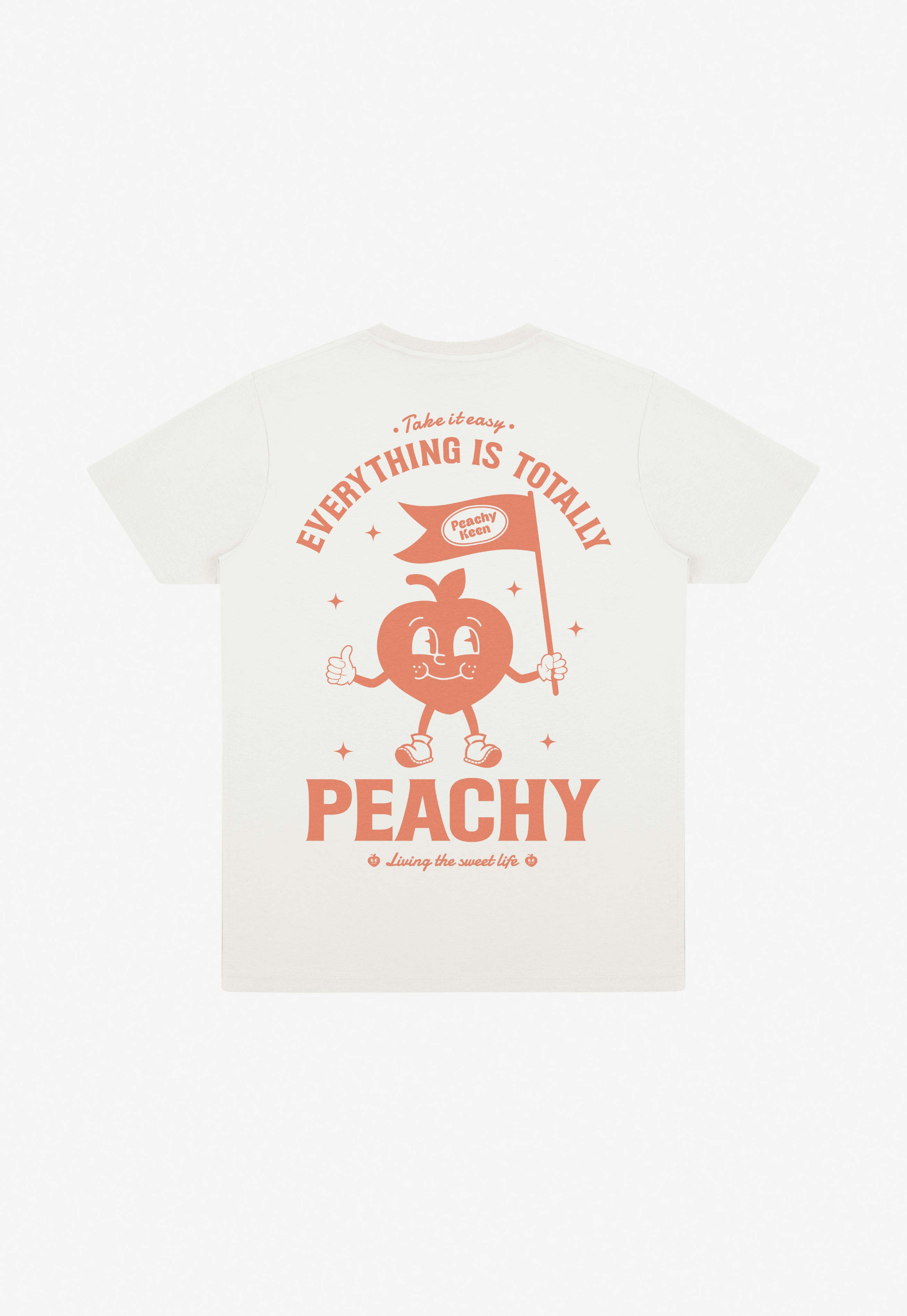 Everything is Peachy T-Shirt in Off White