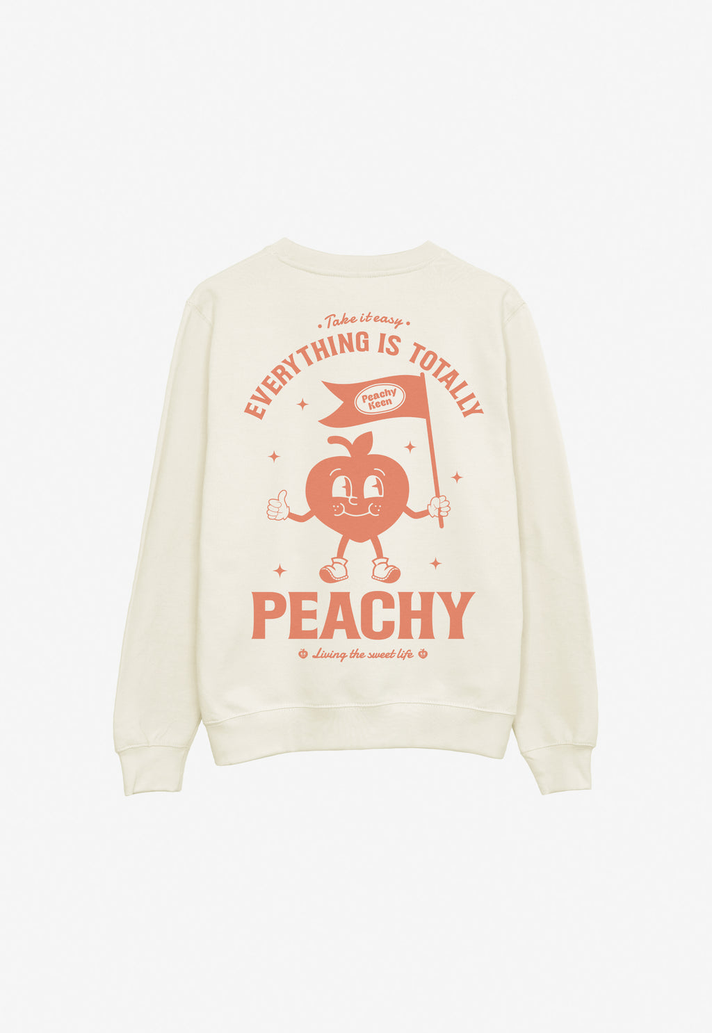 Everything is Peachy Sweatshirt in Vanilla
