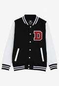 VARSITY BASEBALL JACKET UNISEX PERSONALISED WITH GENUINE US COLLEGE LETTER D