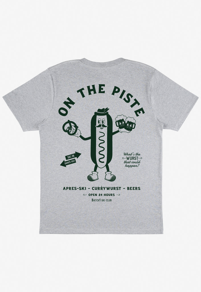 On The Piste Graphic Ski T-Shirt in Grey – Batch1