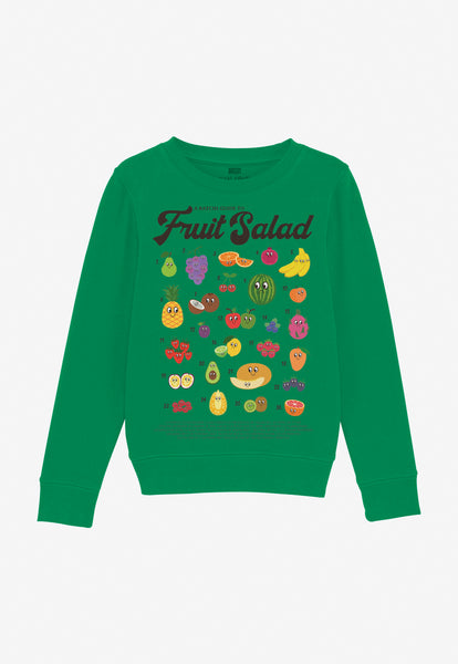 Kids fruit salad guide printed sweatshirt 