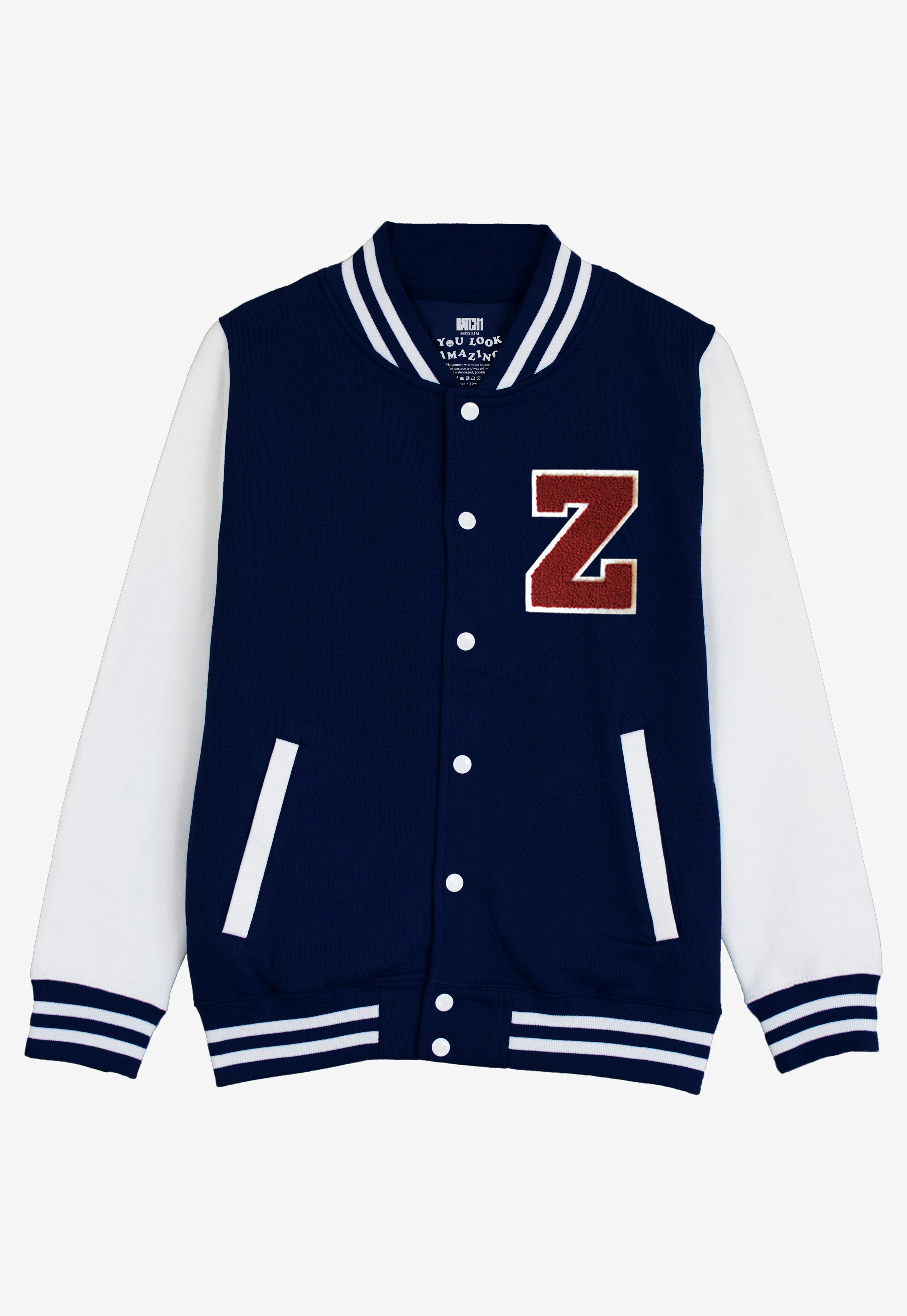 VARSITY BASEBALL JACKET UNISEX PERSONALISED WITH GENUINE US