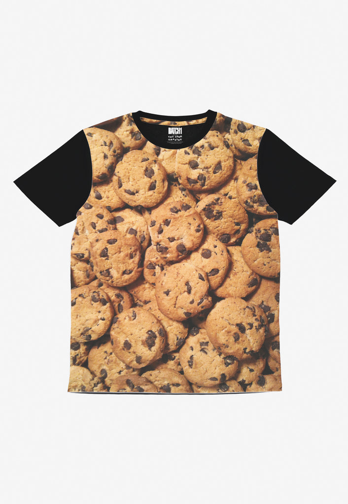 children's t-shirt with funny all over photo print chocolate chip cookies image 