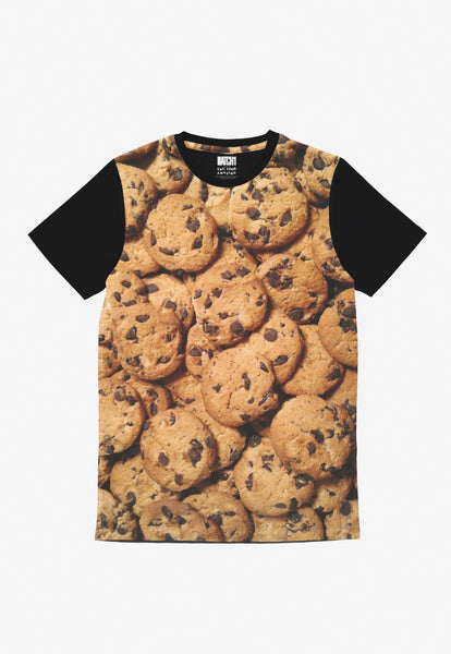 unisex t shirt with funny all over chocolate chip cookies photo print 