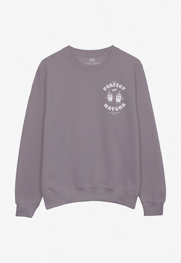 Perfect Matcha Sweatshirt in Dusty Purple