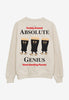 absolute genius slogan back print oversized sweatshirt