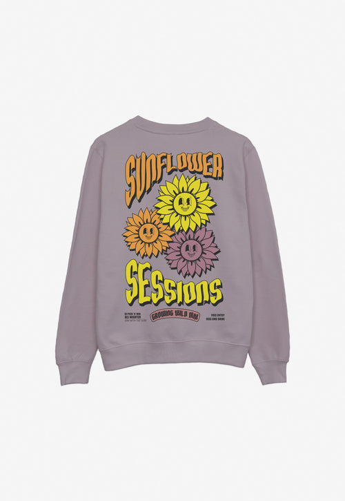 Sunflower Sessions Sweatshirt in Dusty Purple