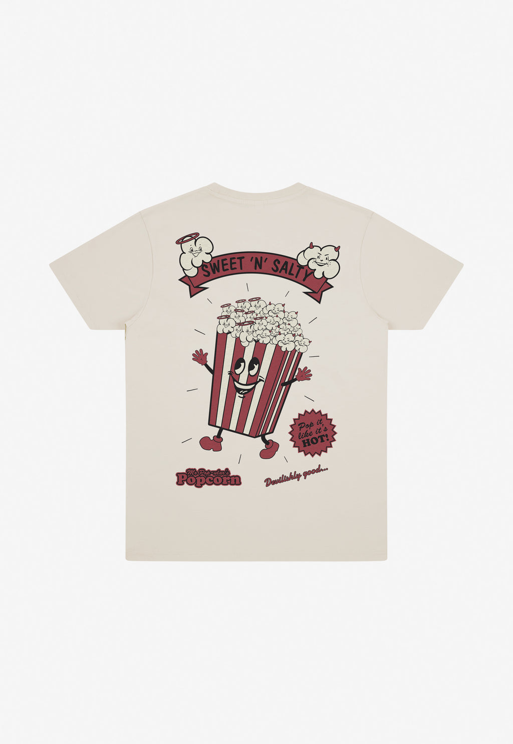 Sweet and Salty Popcorn T-Shirt In Sand
