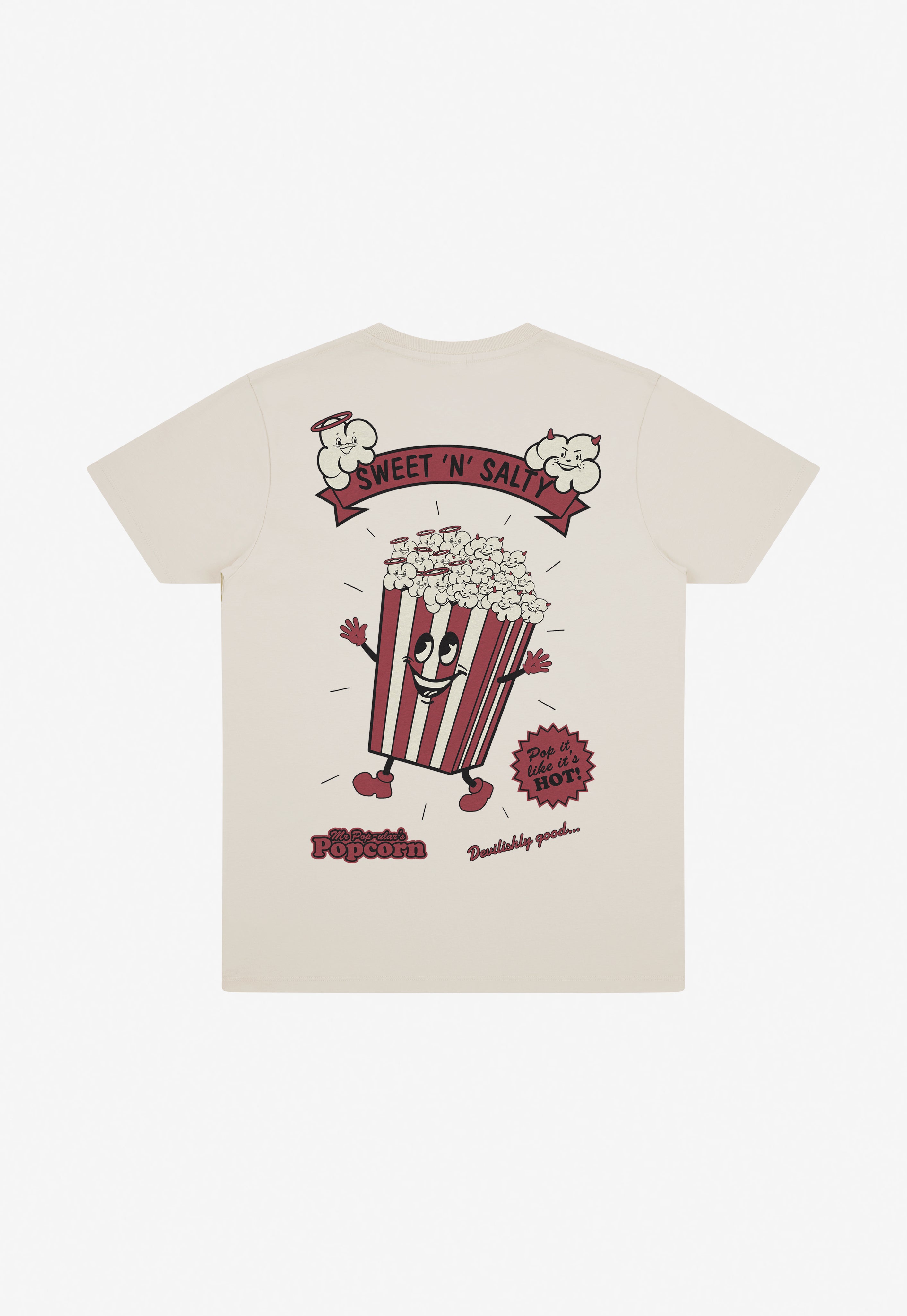 Sweet and Salty Popcorn T-Shirt In Sand