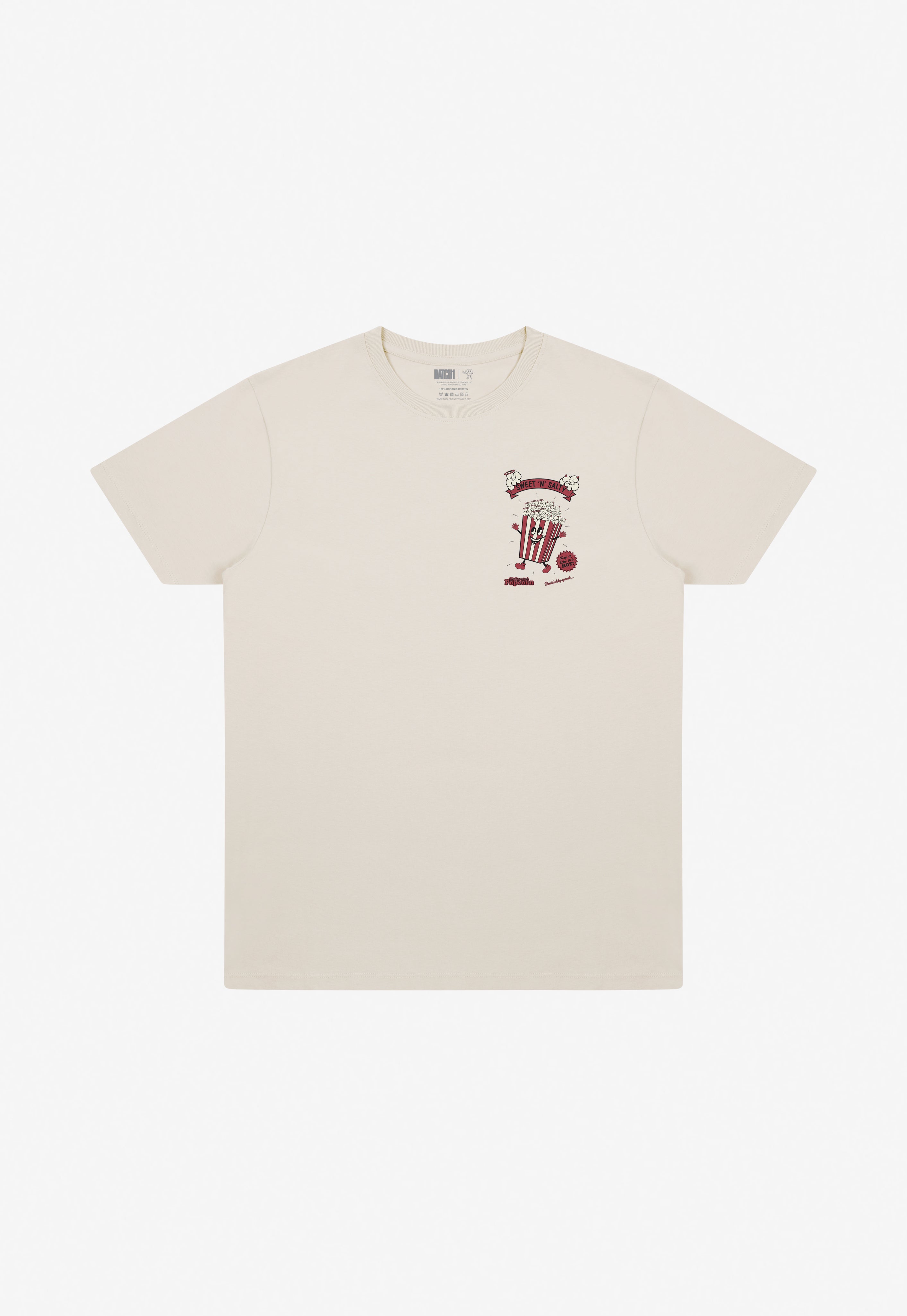 Sweet and Salty Popcorn T-Shirt In Sand