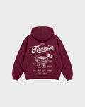 Tiramisu Oversized Hoodie in Burgundy