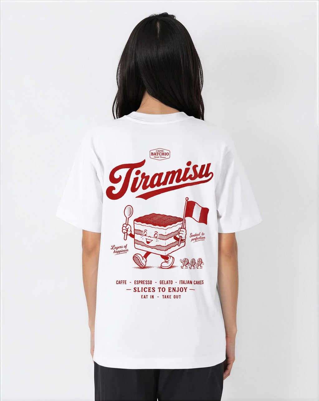 Tiramisu Graphic T-Shirt in White