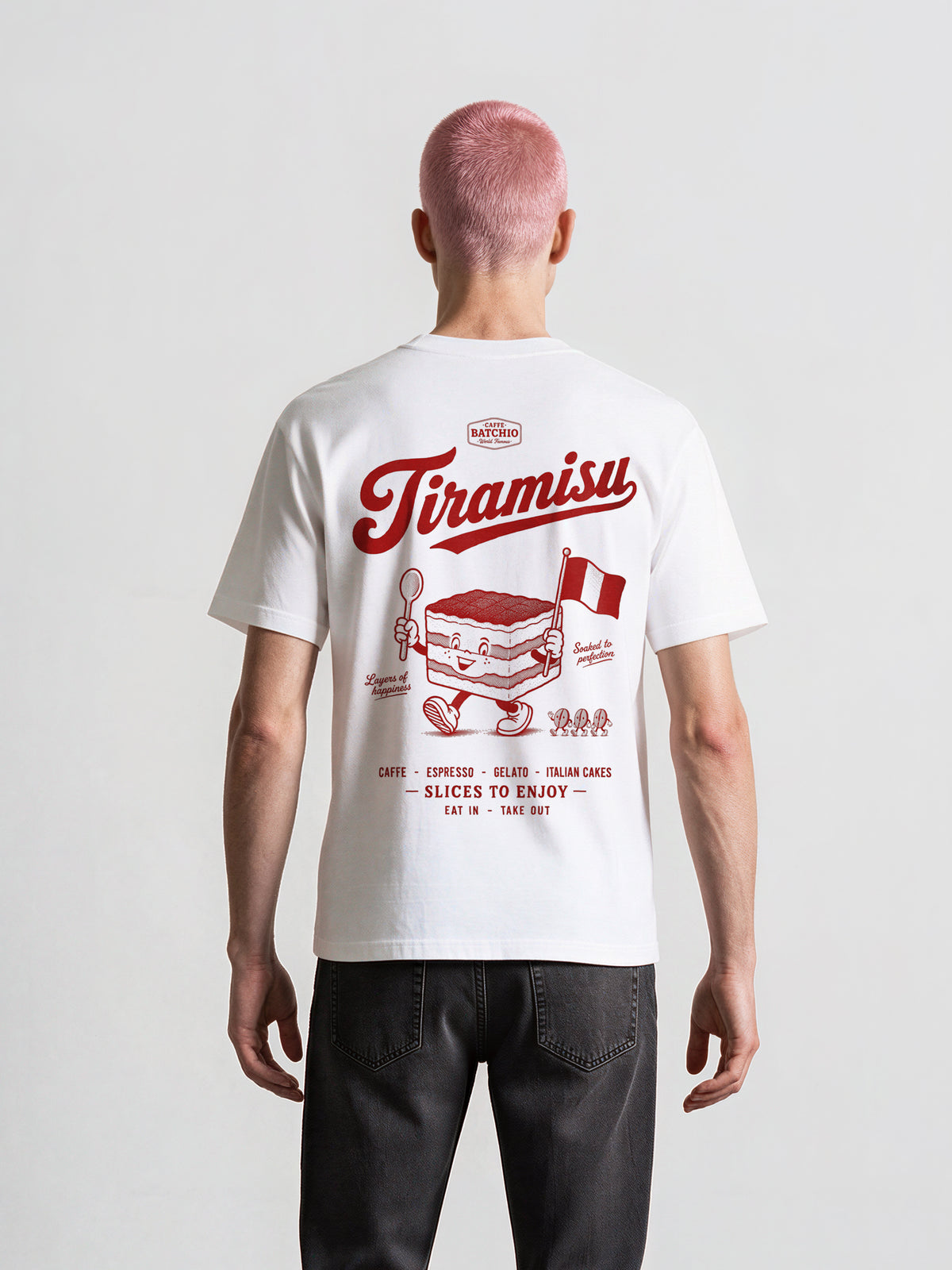 Tiramisu Graphic T-Shirt in White