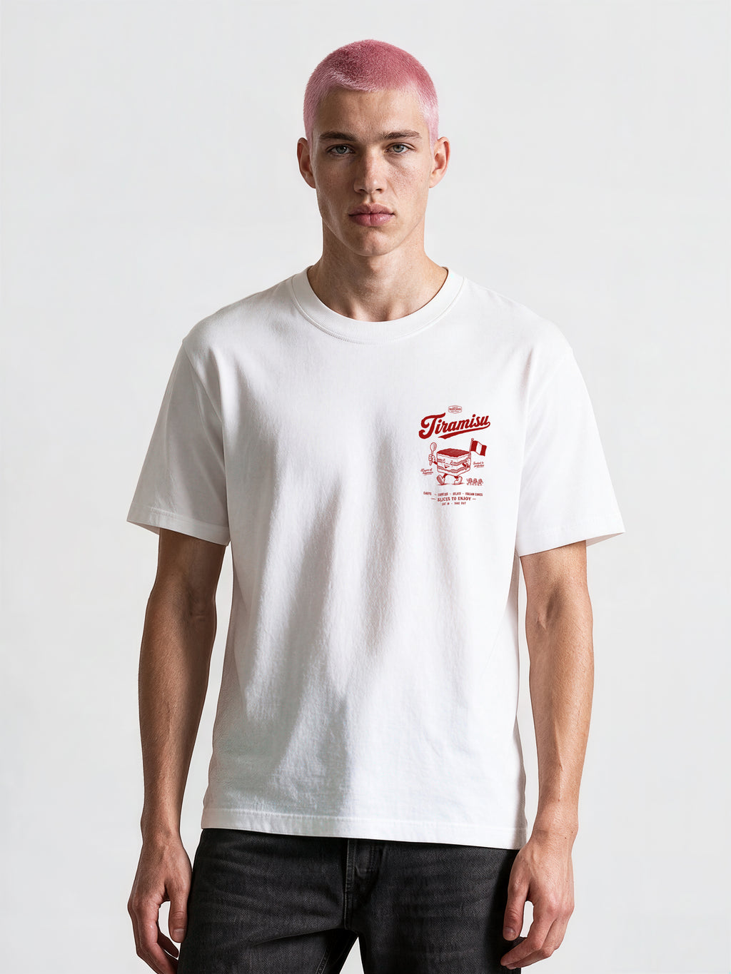 Tiramisu Graphic T-Shirt in White