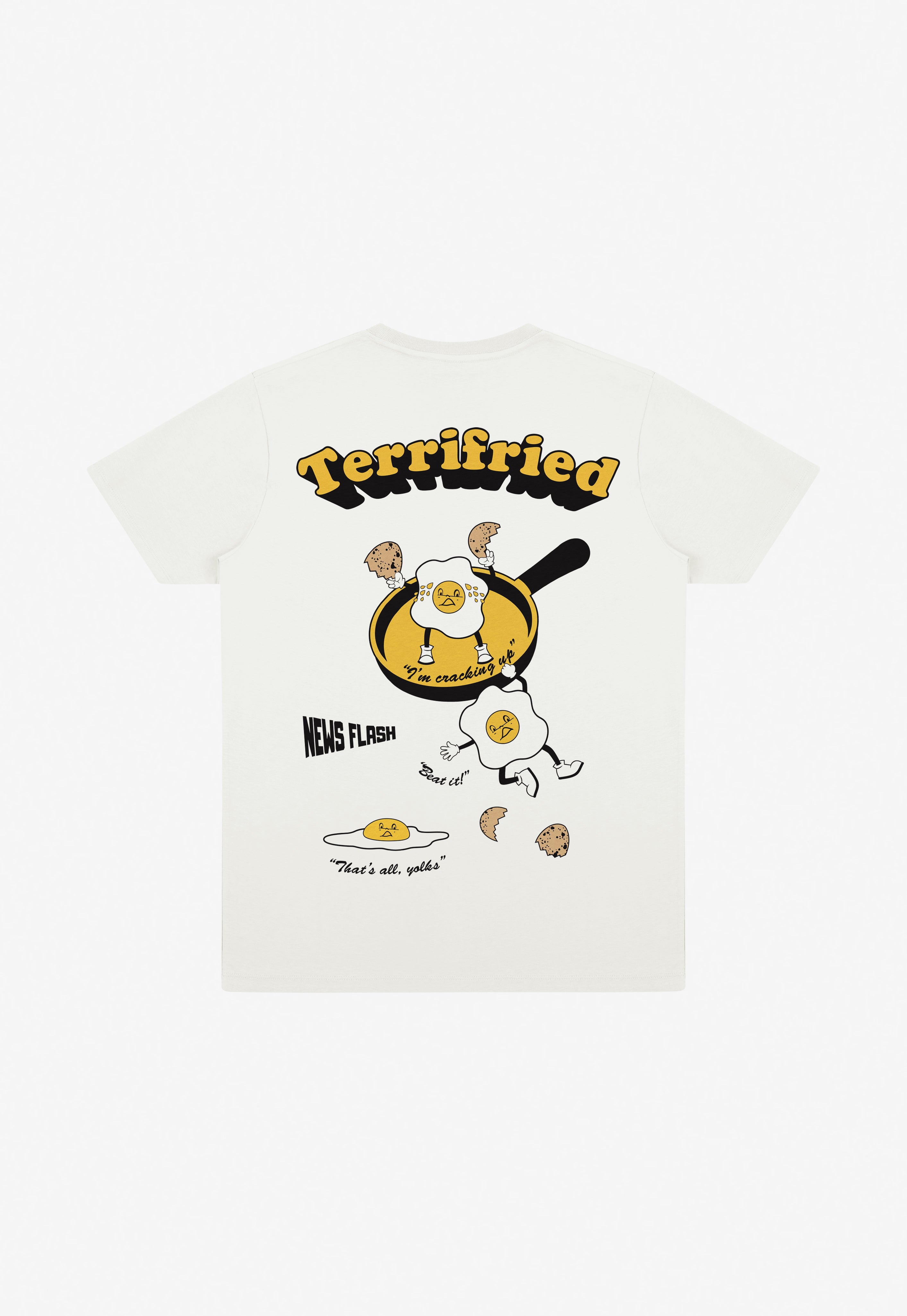 Terrifried Egg T-Shirt in Off White