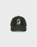 In a Pickle Cord Cap in Dark Olive, front view with white pickle characters and In a Pickle lettering