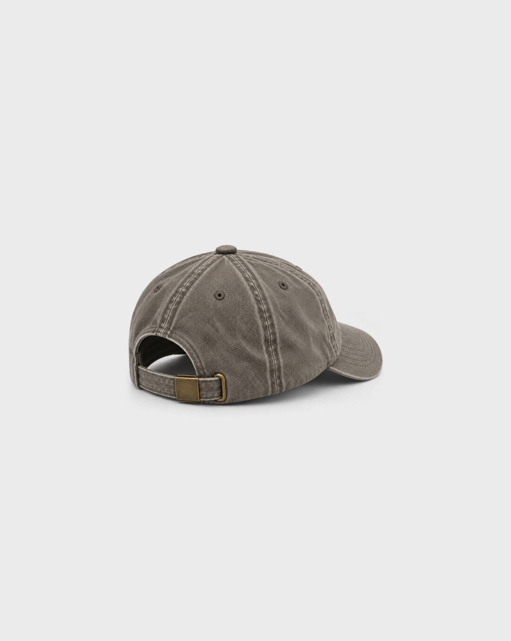 Ssh Hungover - Washed Brown Cap, unprinted side view showing washed cotton and curved peak