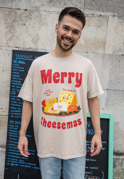 men's christmas cheese t-shirt