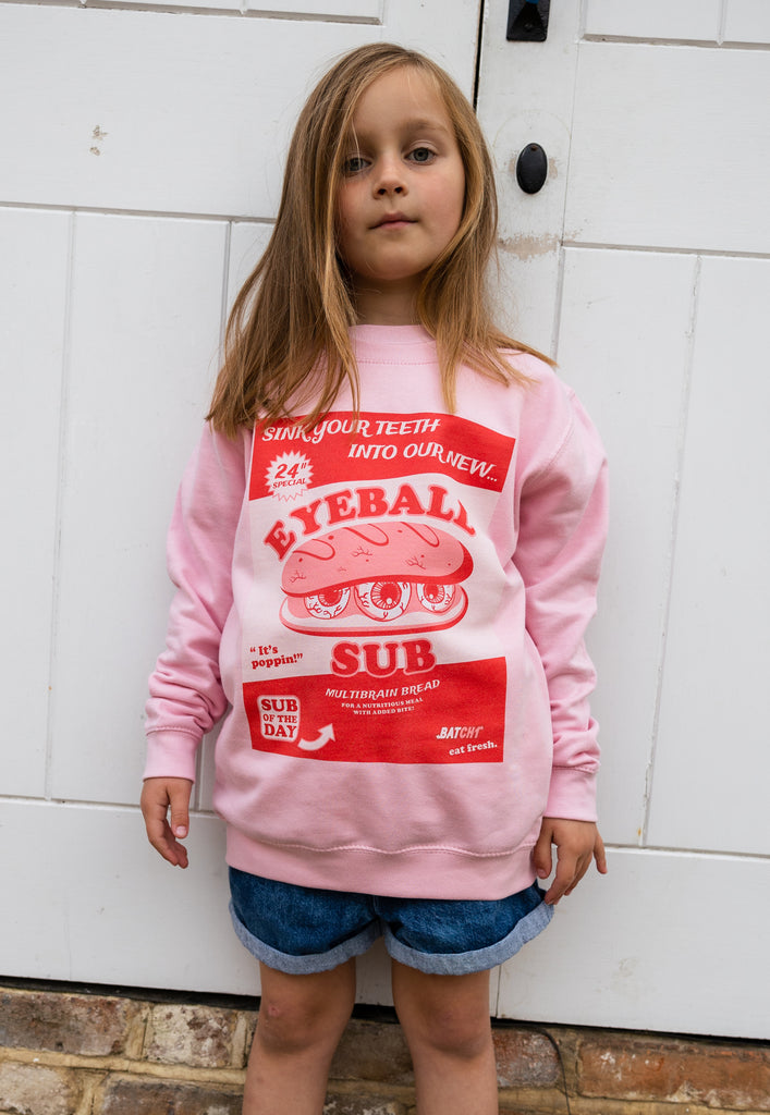 Kids food graphic printed jumper