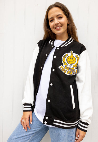 Let The Good Times Roll Unisex Christmas Varsity Jacket – Batch1