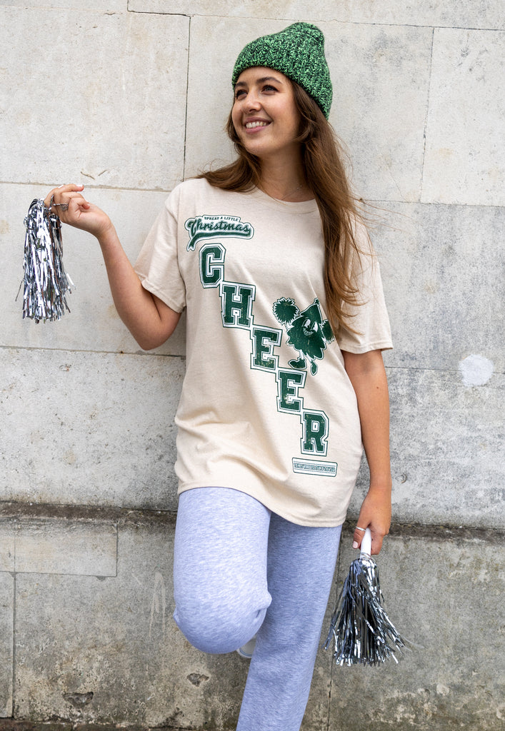 women's varsity christmas tee