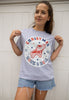 women's college style printed tshirt