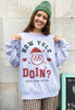 women's festive slogan print sweatshirt