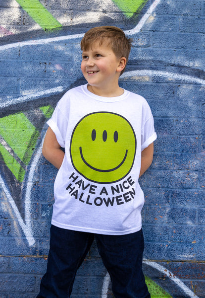 Kid's alien face halloween top