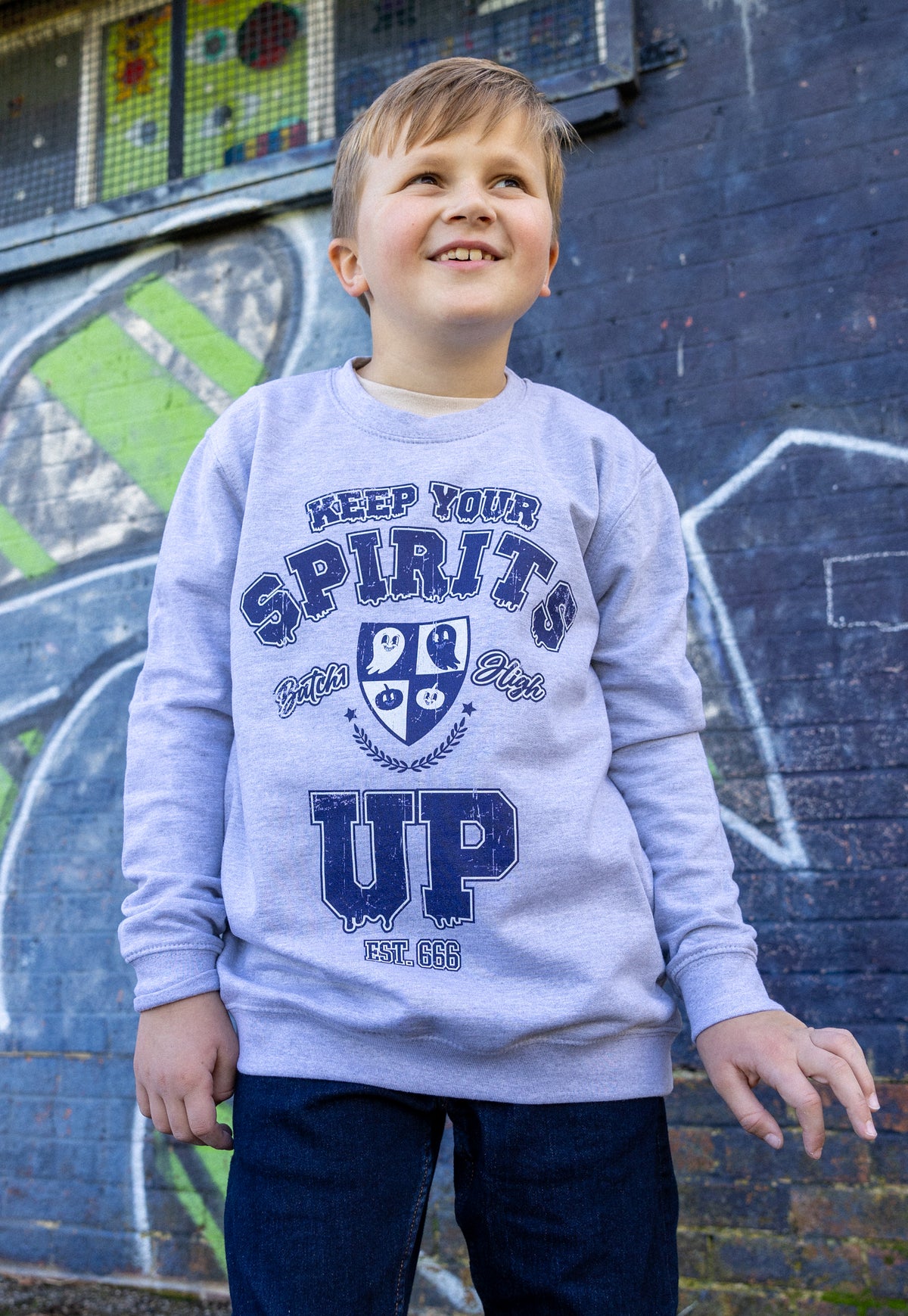 Boys cheap blue sweatshirt