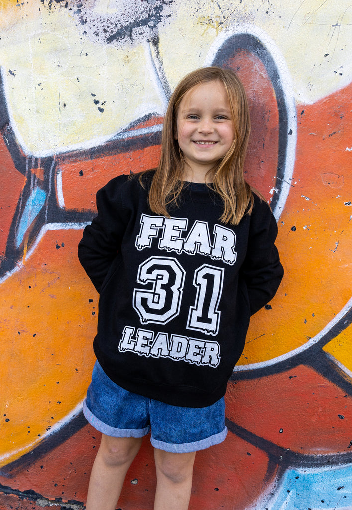 children's varsity style printed jumper