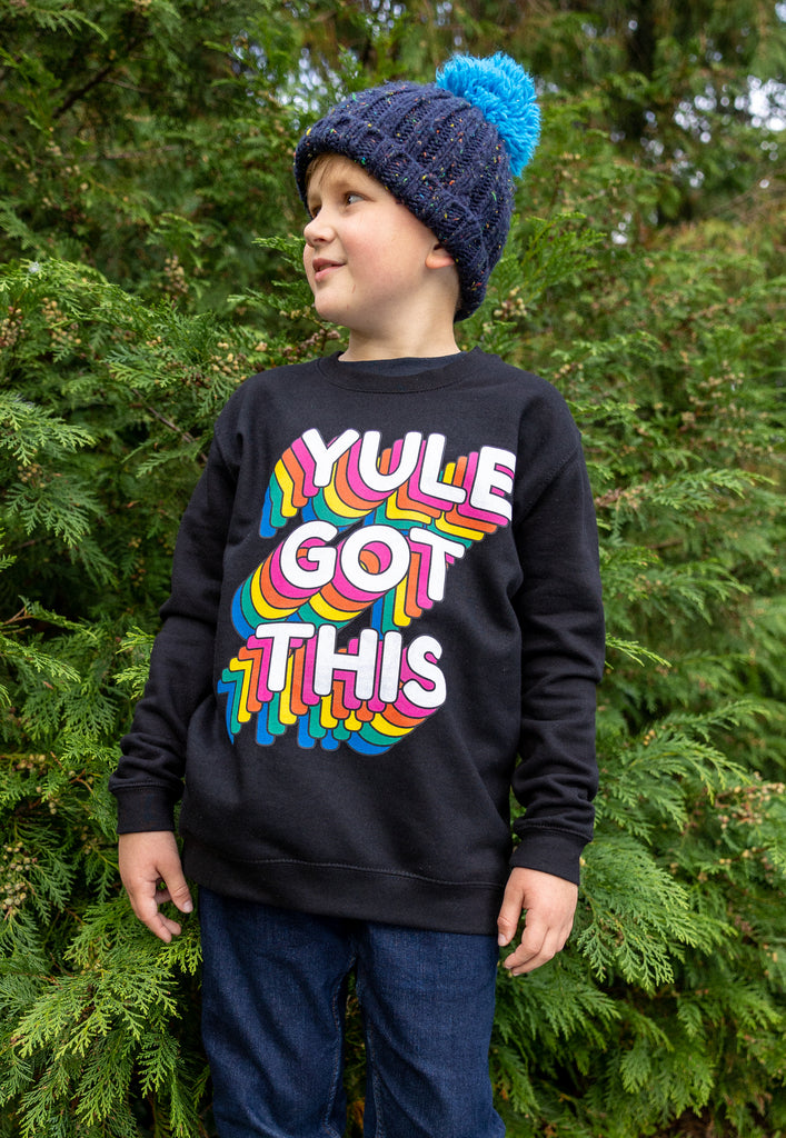 children's rainbow text sweatshirt 