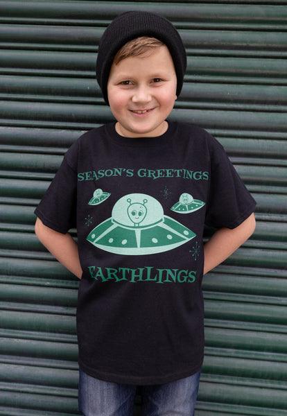 kid's alien graphic tshirt