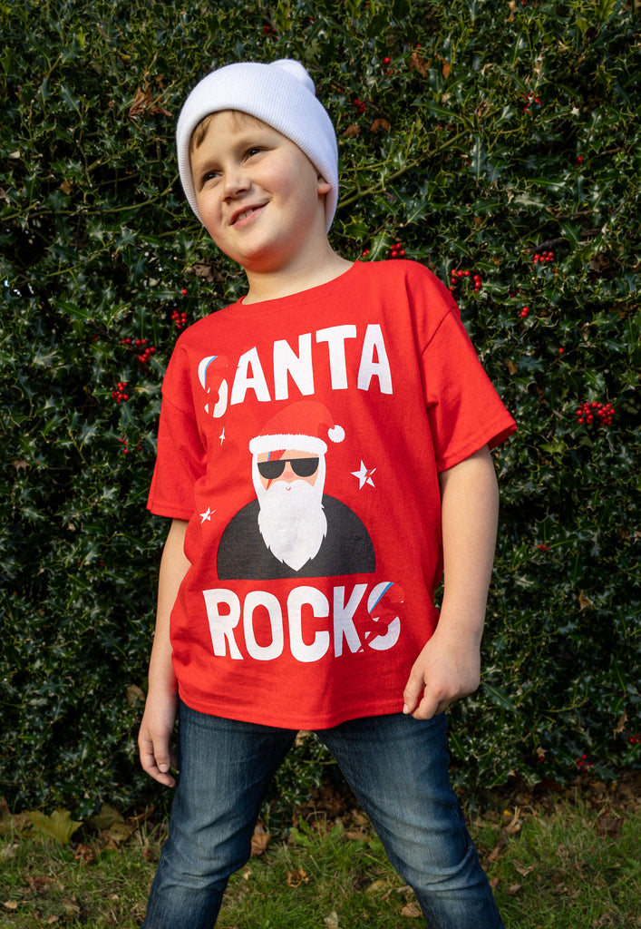 kid's santa print tshirt