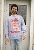 mens christmas jumper with vintage trifle character 