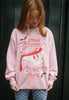 cute womens christmas jumper in pink with vintage gravy character