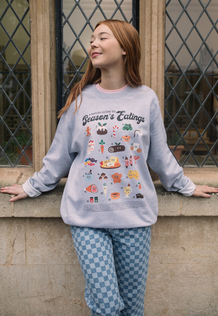 Cute christmas jumper for women with festive food print