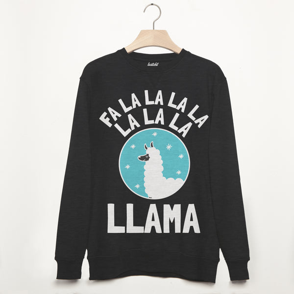 Fa La La Llama Men s Festive Christmas Sweatshirt Batch1