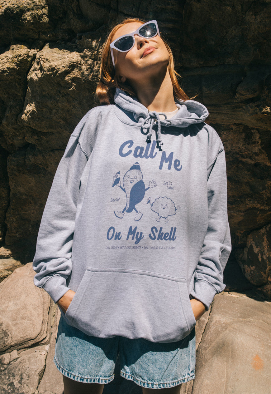 Call Me On My Shell Women's Staycation Slogan Hoodie – Batch1