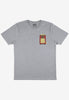 small front pasta box logo printed tshirt in grey