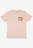 Small front pasta logo printed tshirt in peach