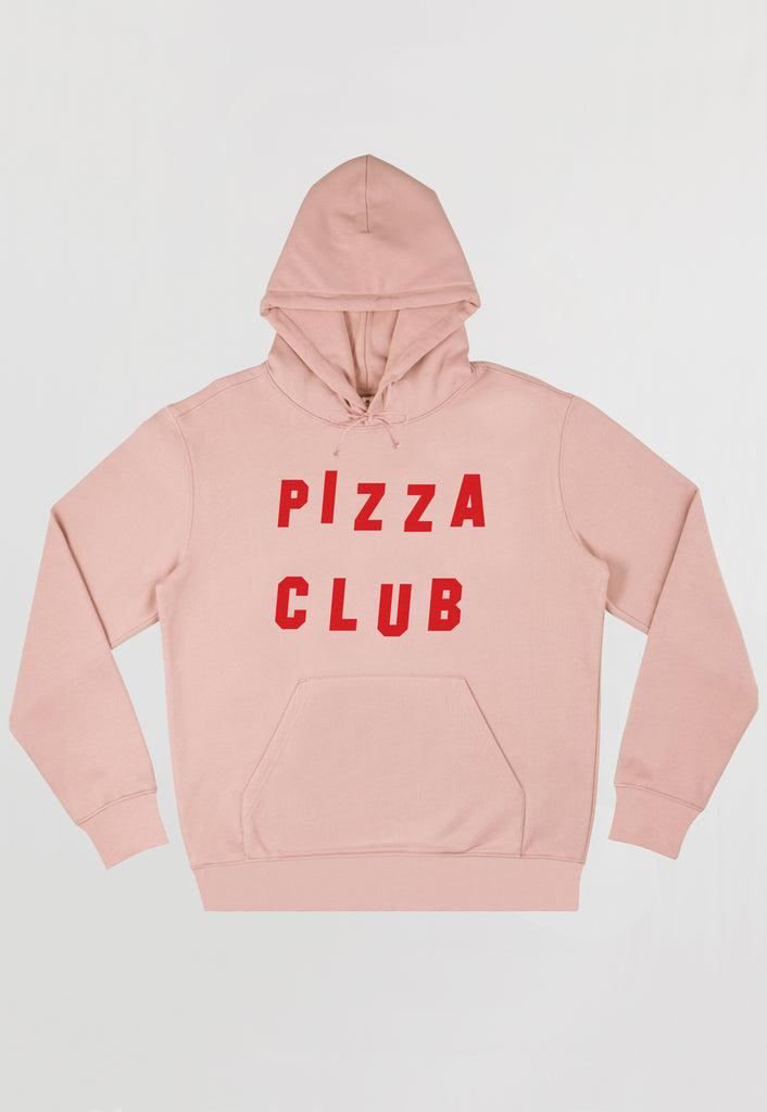 Pizza lovers slogan printed hoodie 