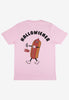 Large halloween food graphic back print tshirt in pink