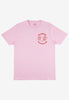 small front cookies and scream logo print tshirt in pink