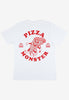 vintage style pizza monster t shirt large back print 