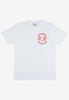 small front vintage style cookie printed tshirt in white 